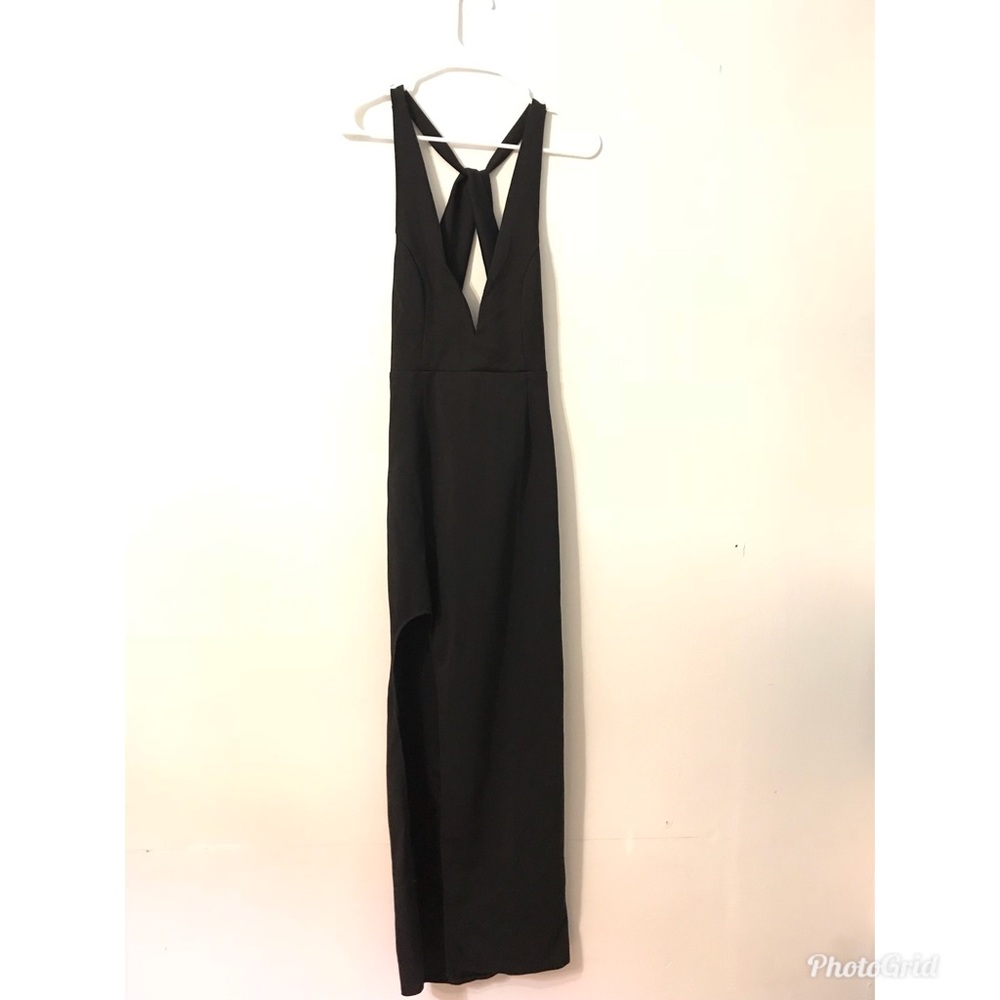 Sexy, canvas material Black Jumper Dress in Black